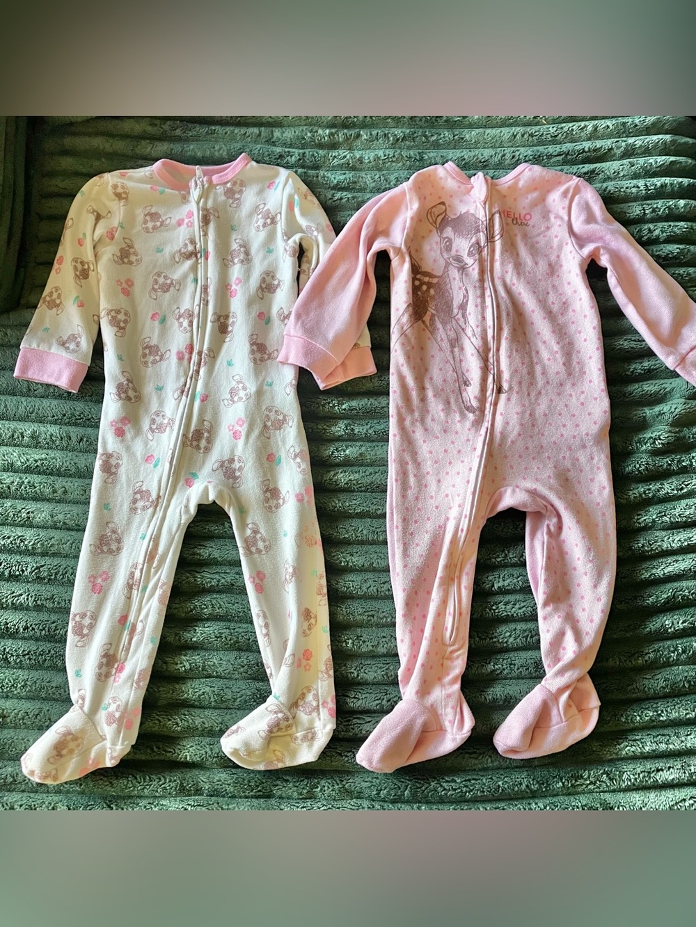 Disney Baby Bambi footed sleepers